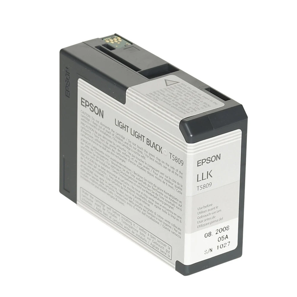 Картридж струйный Epson T5809 C13T580900 светло-серый (80мл) для Epson St Pro 3800