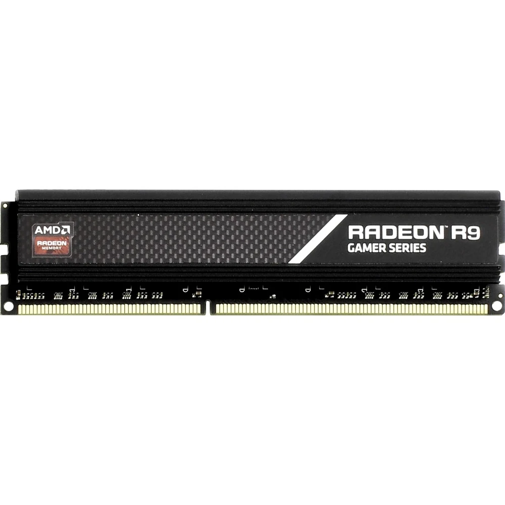 Модуль памяти AMD Radeon™ R9 Gamers Series RGB Black Gaming Memory R9S48G3206U2S-RGB 8GB DDR4 3200 DIMM Non-ECC, CL16, 1.35V, Heat Shield, RTL (183658)