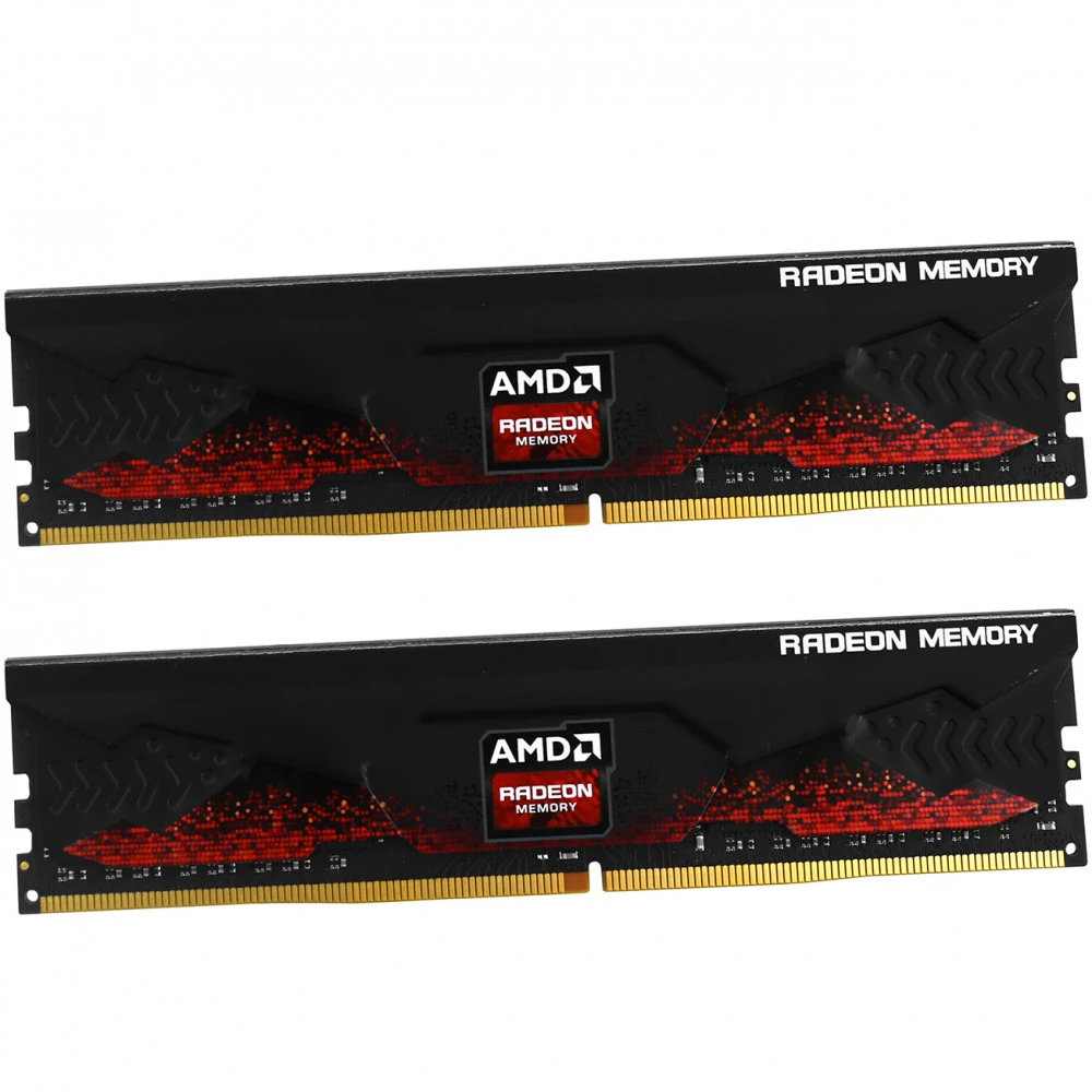 Комплект модулей памяти AMD Radeon™ R9 Gamers Series Black Gaming Memory R9S432G3606U2K 32GB DDR4 3600 DIMM Non-ECC, CL16, 1.35V, Heat Shield, Kit (2x16GB), RTL (183368)