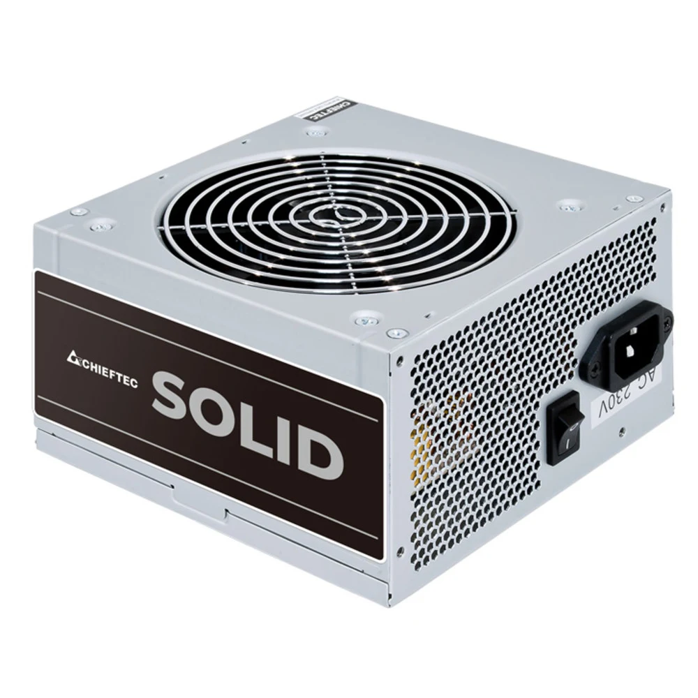 Блок питания ATX 600W Chieftec Solid GPP-600S, 12sm fan,20+4/24+4/24+8, 5SATA,3molex,2x6+2 PCI-E,OEM