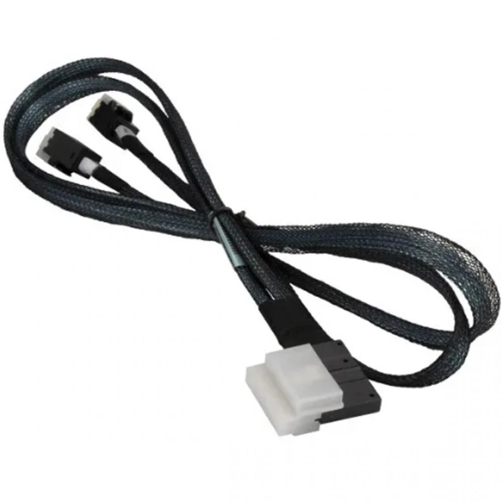 Кабель интерфейсный Slimline SAS x8 to 2x Mini SAS HD, Supermicro, CBL-SAST-0826, SLIMLINE SAS x8 (LE) to 2x MINI SAS HD,INT,70CM,32AWG,