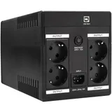 Exegate EP212520RUS ИБП Exegate Power Smart LLB-1500.LCD.AVR.4SH.USB (1500VA/950W, LCD, AVR, 4*Schuko, USB, батарея 12V 9Ah - 2 шт., Black)