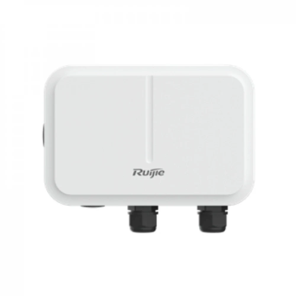 Ruijie Wi-Fi 6 (802.11ax) outdoor wireless access point, dual-band dual-radio, up to 575Mbps@2.4G, 2400Mbps@5G and 2976Mbps per AP, 4 spatial streams, built-in omni directional antenna, support 802.