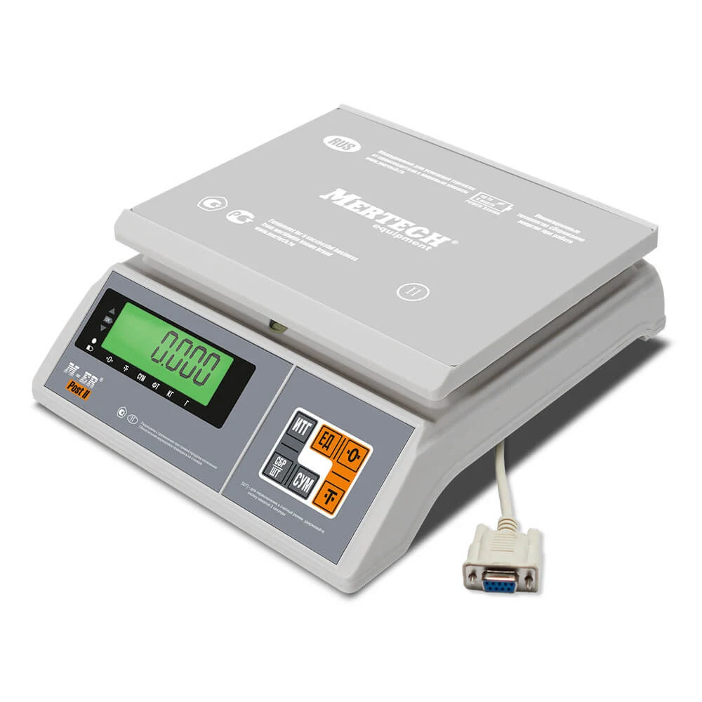 Порционные весы M-ER 326 AFU-3.01 "Post II" LCD RS-232 Интерфейс RS-232 Индикация: ЖКИ с подсветкой Габариты: 290х265х110 мм Платформа: 255x205 мм Питание: адаптер+аккумулятор Максимальный вес: 3 кг