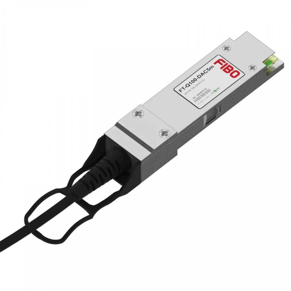 Кабель/ FIBO FT-Q100-DAC5m QSFP28 to QSFP28 DAC модуль, медный кабель Belden, 5 метров