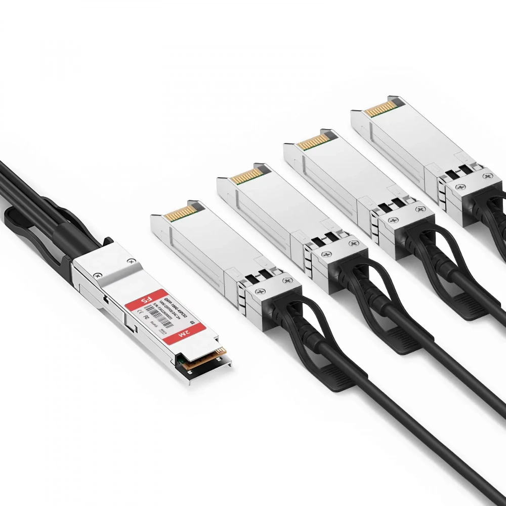 Кабель/ 2m (7ft) Generic Compatible 100G QSFP28 to 4 x 25G SFP28 Passive Direct Attach Copper Breakout Cable