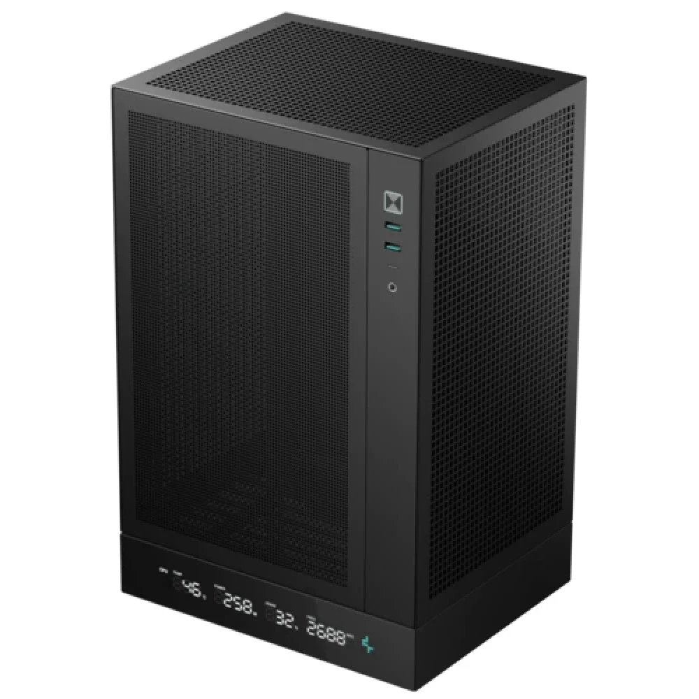 Компьютерный корпус, Deepcool, CH170 DIGITAL R-CH170-BKNPI0D-G-1, Mini-ITX, Type-C*1/3.0*2, HD-Audio, Высота процессорного кулера до 172мм, Длина VGA до 305мм (до 230мм при блоке АТХ), 1*3.5" или 1*