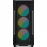 Корпус ПК без блока питания/ Case SAMA S40 Black, Midi-Tower, TG, 4x120mm ARGB, 2xUSB 3.0 + 1xUSB 3.1 Type-C, ATX, mATX, mITX Black