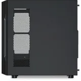 Корпус ПК без блока питания/ Case SAMA S40 Black, Midi-Tower, TG, 4x120mm ARGB, 2xUSB 3.0 + 1xUSB 3.1 Type-C, ATX, mATX, mITX Black