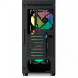 Корпус ПК без блока питания/ Case SAMA S40 Black, Midi-Tower, TG, 4x120mm ARGB, 2xUSB 3.0 + 1xUSB 3.1 Type-C, ATX, mATX, mITX Black