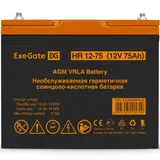 С витрины! Аккумуляторная батарея ExeGate HR 12-75 (12V 75Ah, болт М6)