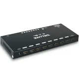 Сплиттер HDMI, DELUXE, HS8P4K60H3D, 8 портов, Разрешение 4К, Поддержка 3D, 1х8, 60Гц, 3 Вт, Чёрный, Цветная коробка