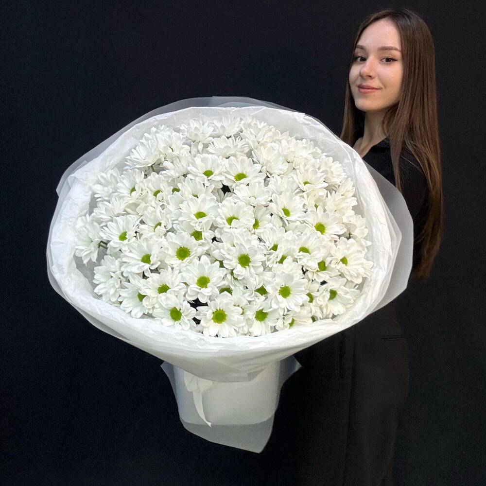 Букет из белых ромашек