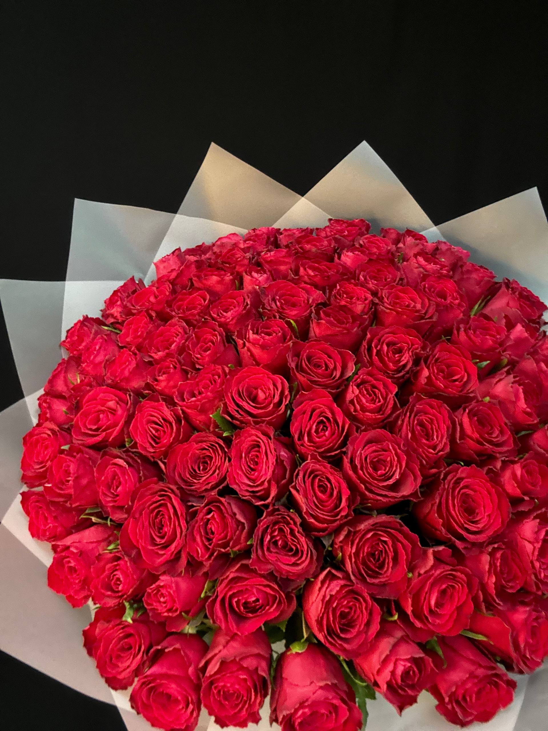 Букет 101 красная роза