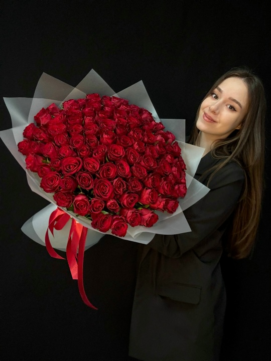 Букет 101 красная роза