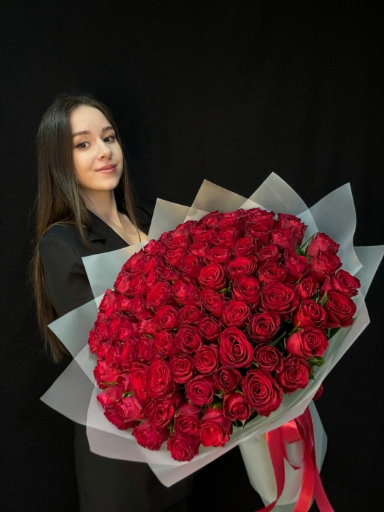 Букет 101 красная роза