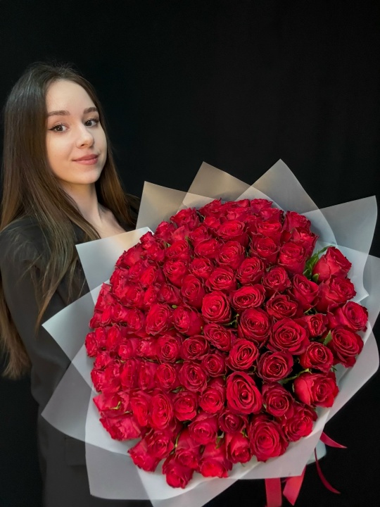 Букет 101 красная роза