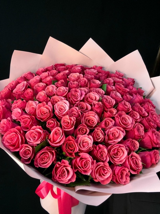 Букет 101 розовая роза