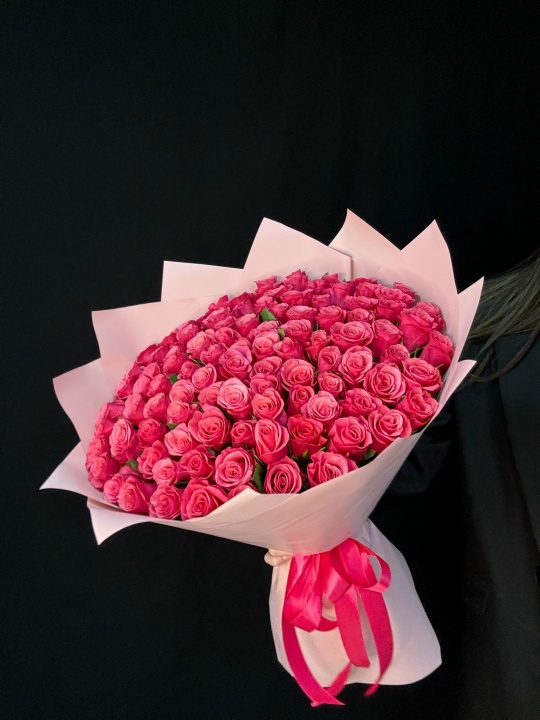 Букет 101 розовая роза