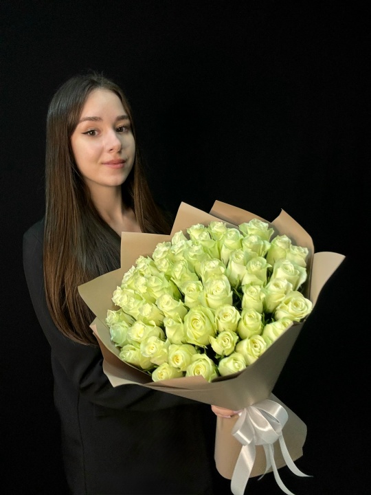 Букет 51 белая роза 