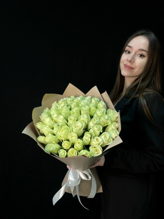 Букет 51 белая роза 