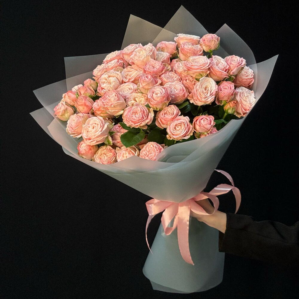 Букет кустовые пион розы Бомбастик S