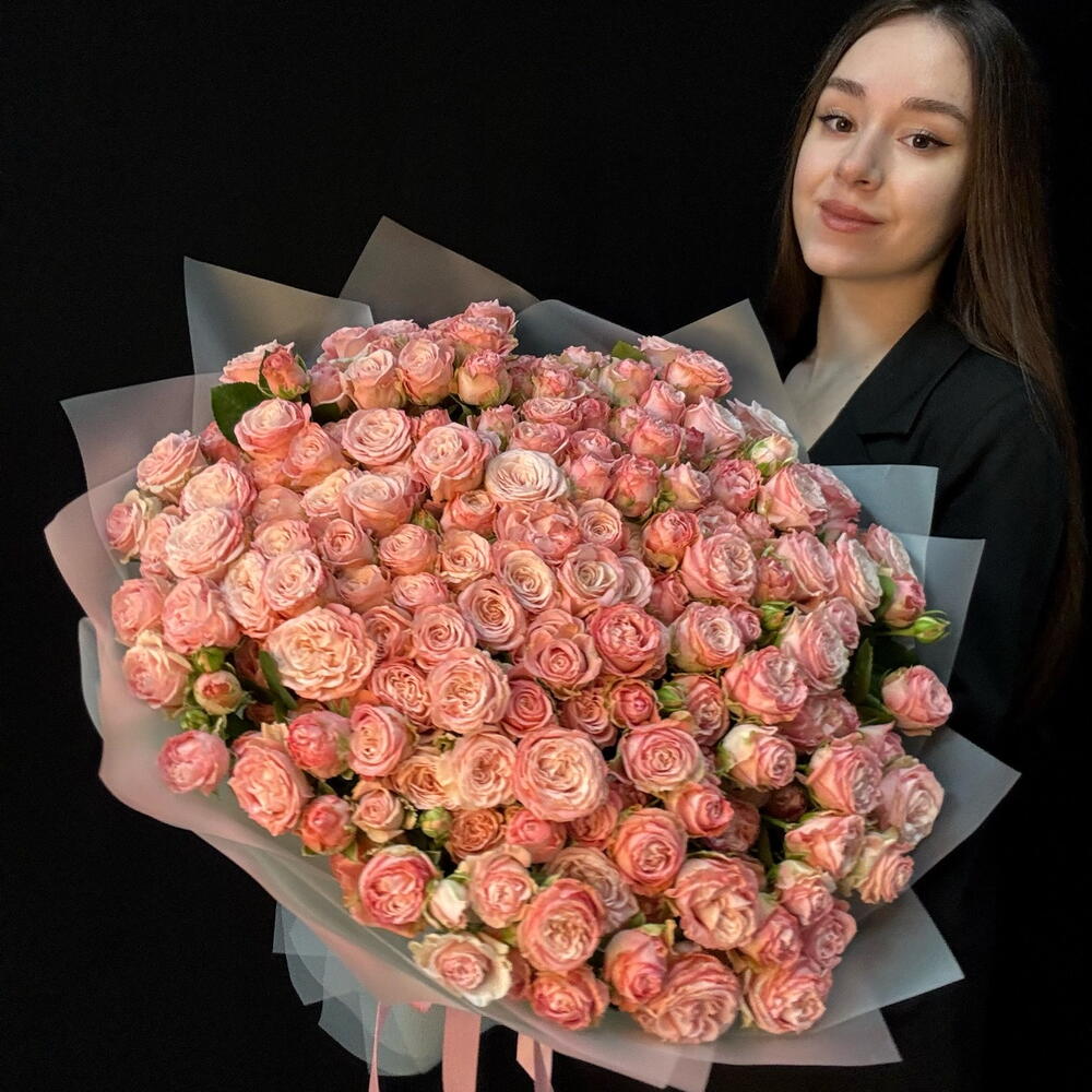 51 кустовая пион роза Бомбастик L