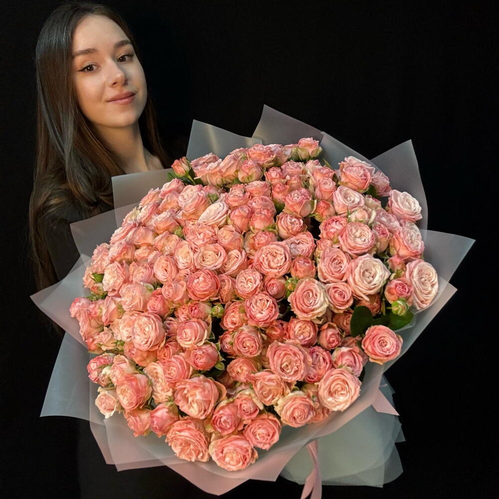 51 кустовая пион роза Бомбастик L