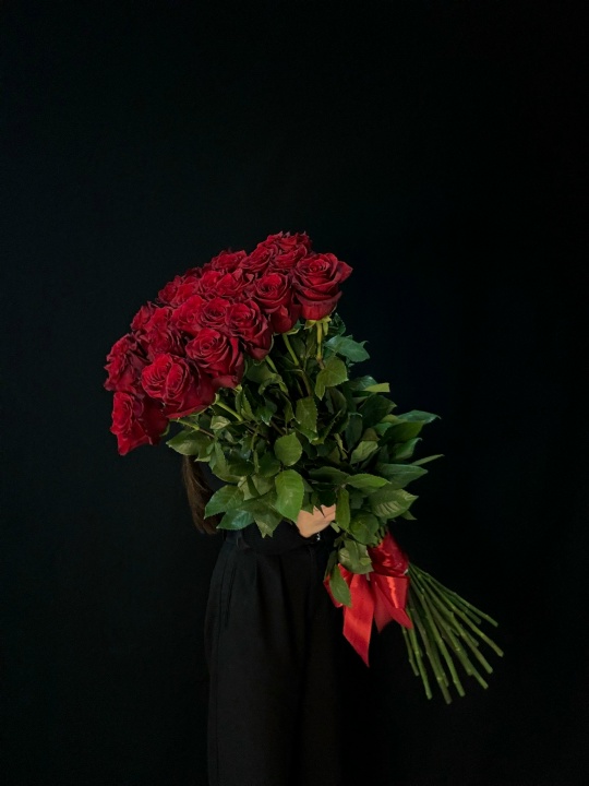 Эксклюзив - метровые крупные розы (100 см) - 25 шт 