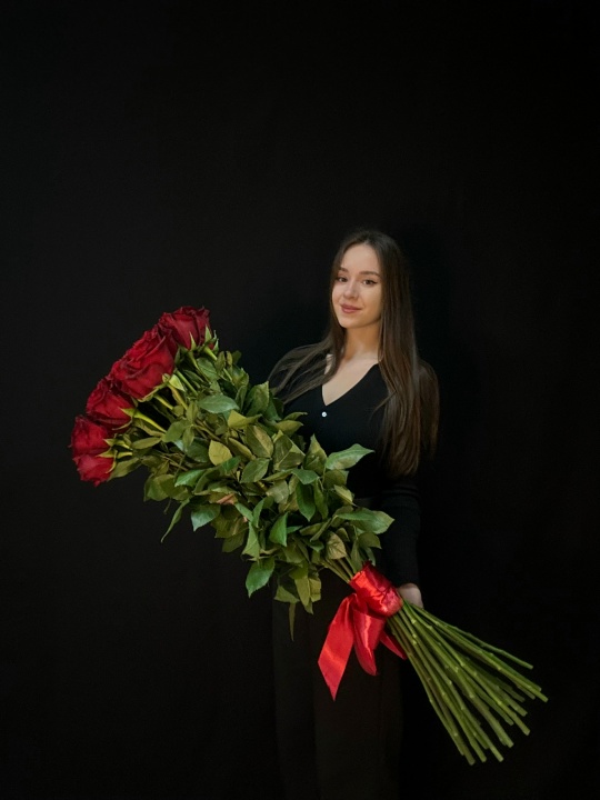 Эксклюзив - метровые крупные розы (100 см) - 25 шт 