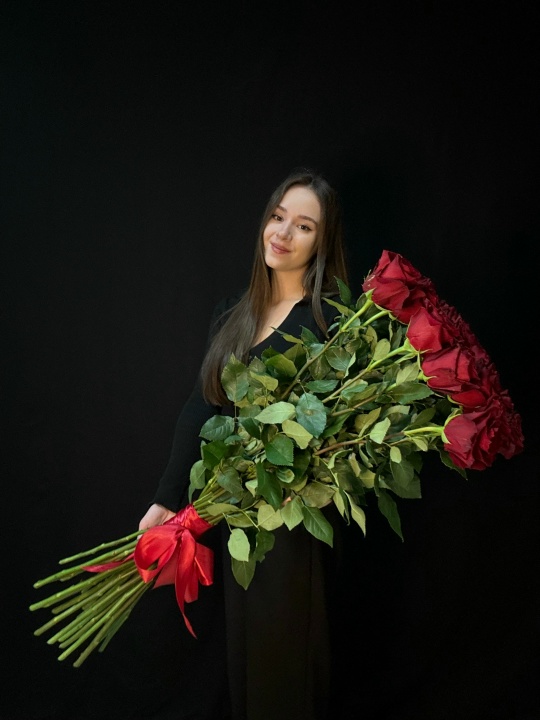 Эксклюзив - метровые крупные розы (100 см) - 25 шт 