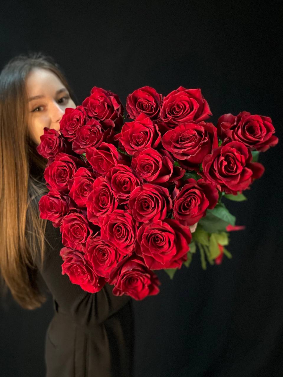Эксклюзив - метровые крупные розы (100 см) - 25 шт 