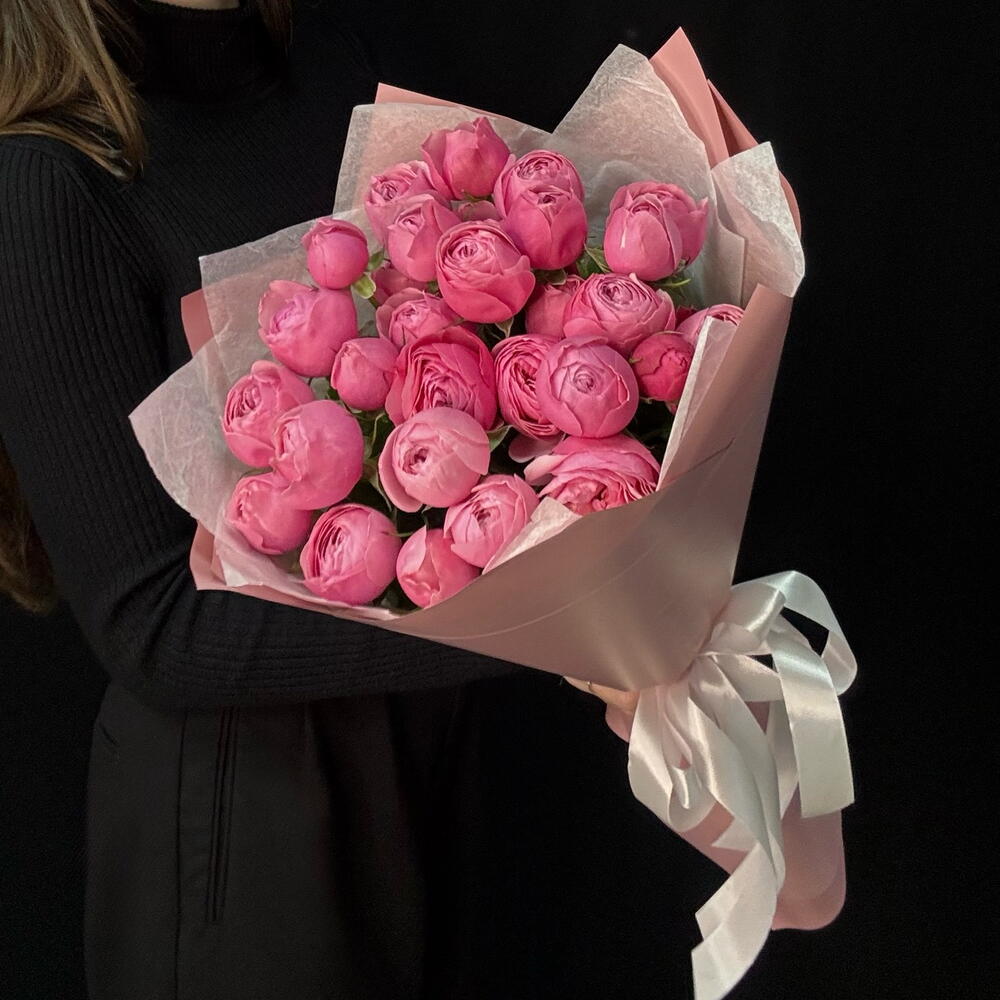 Кустовые пион розы Сильва Пинк 7 шт