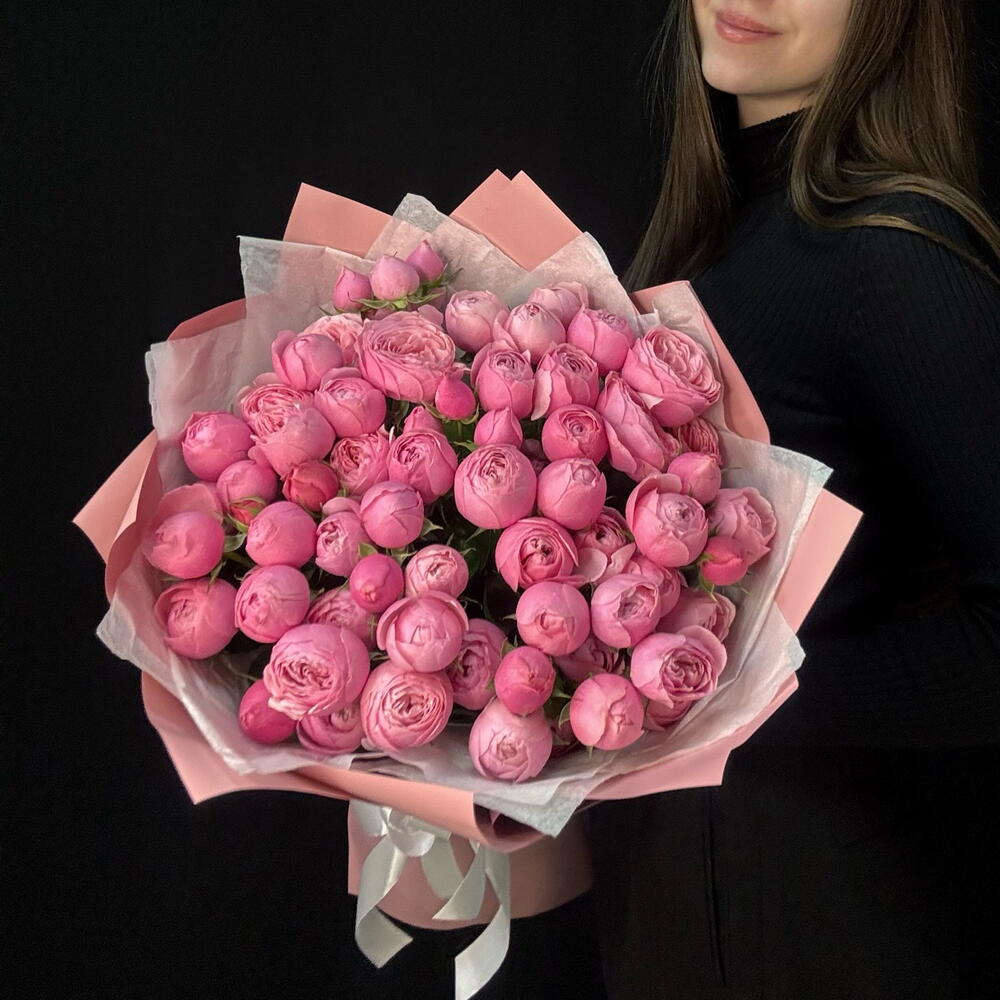 Кустовые пион розы Сильва Пинк 15 шт (мб 299)