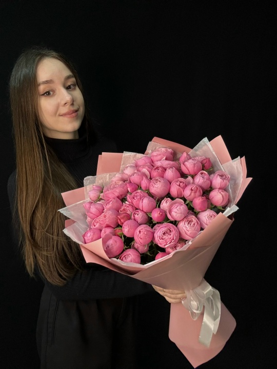 Кустовые пион розы Сильва Пинк 15 шт (мб 299)