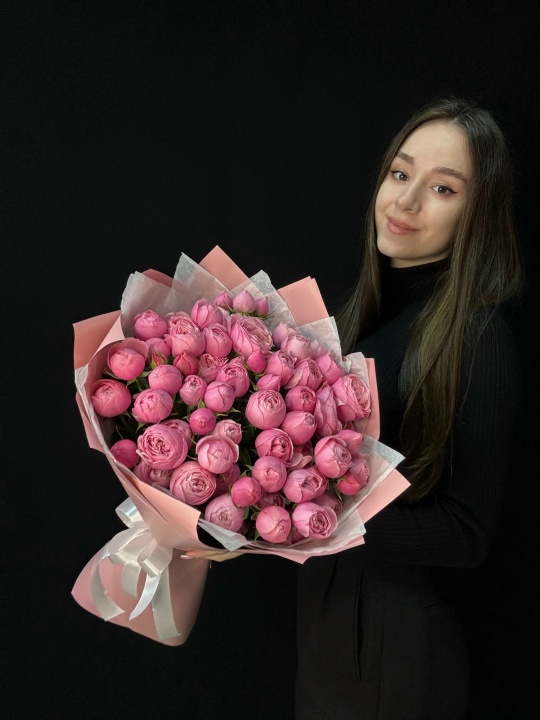 Кустовые пион розы Сильва Пинк 15 шт (мб 299)