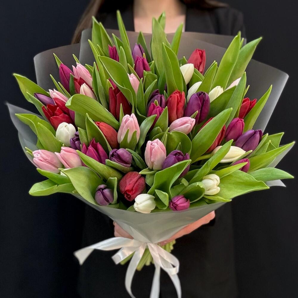 Букет 51 тюльпан микс (мб 217)