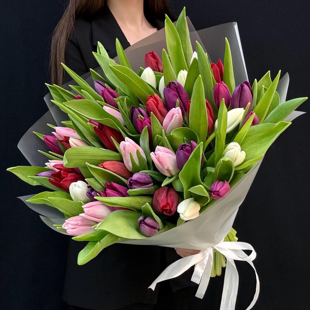 Букет 51 тюльпан микс (мб 217)
