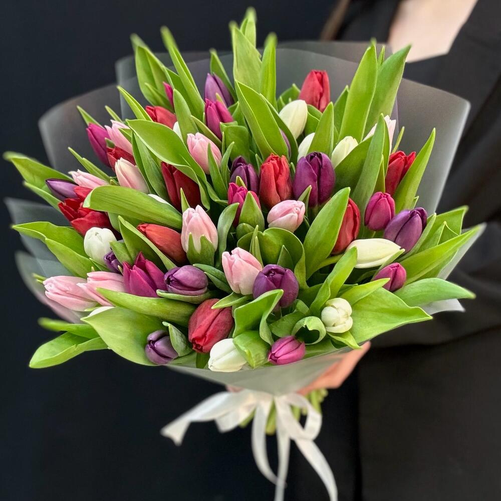 Букет 51 тюльпан микс (мб 217)