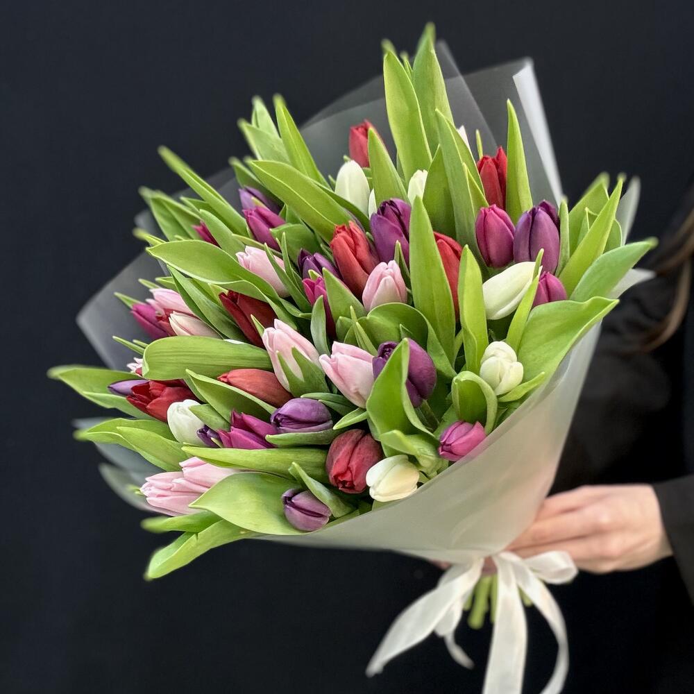 Букет 51 тюльпан микс (мб 217)