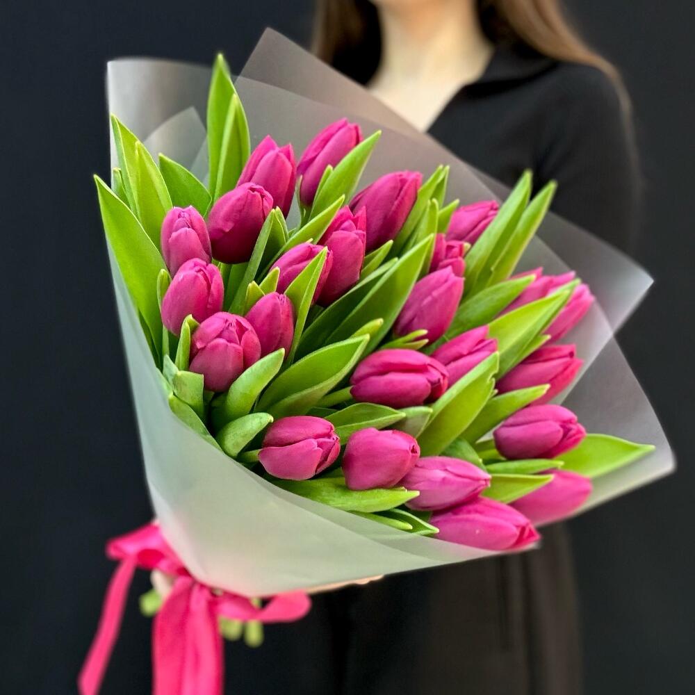 Букет 25 розовых тюльпанов (мб 211)