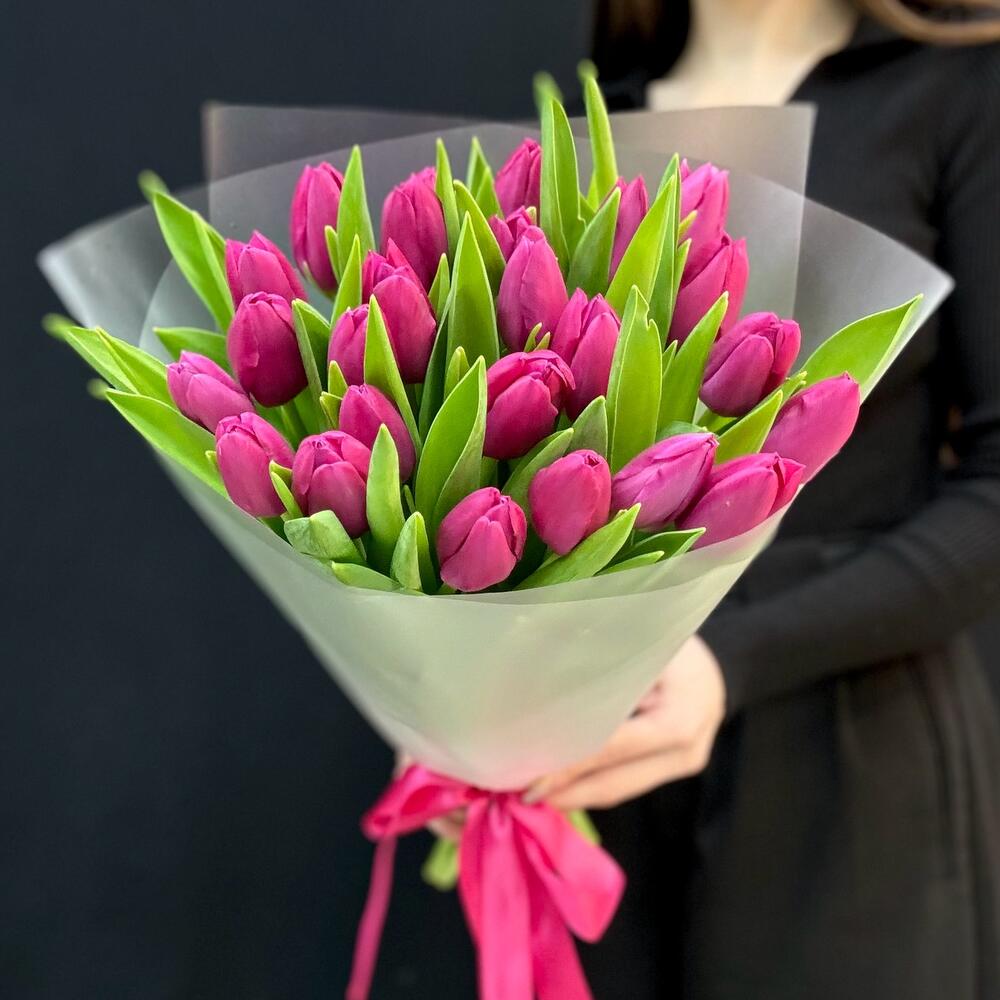 Букет 25 розовых тюльпанов (мб 211)
