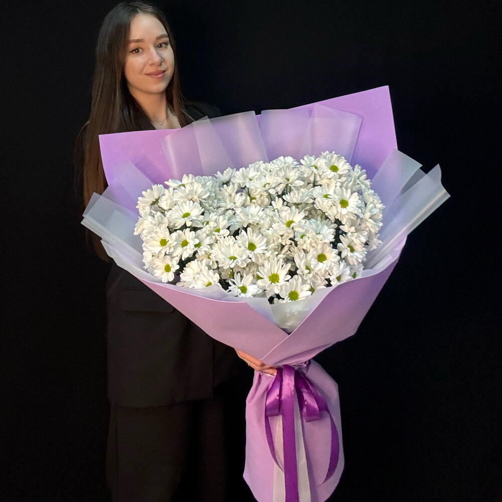 Букет гигант из ромашек (хризантема) 