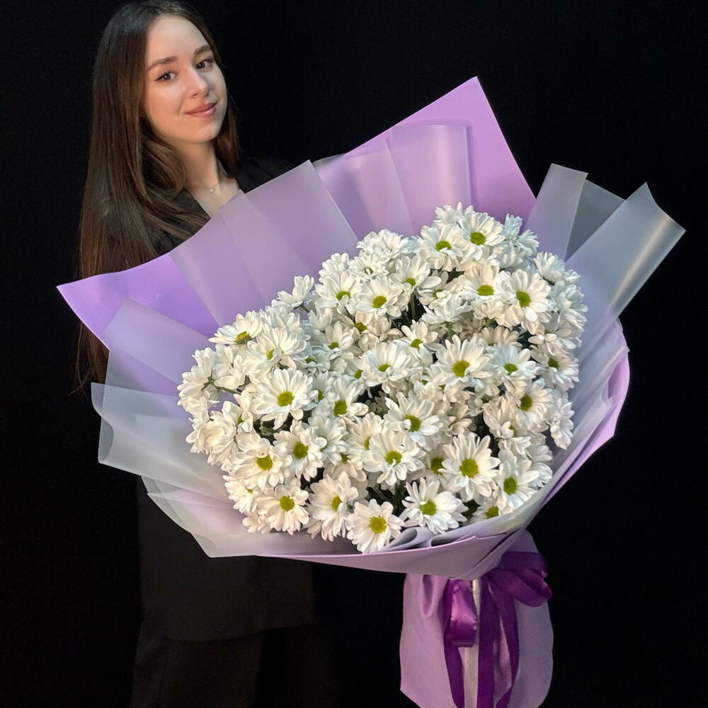 Букет гигант из ромашек (хризантема) 