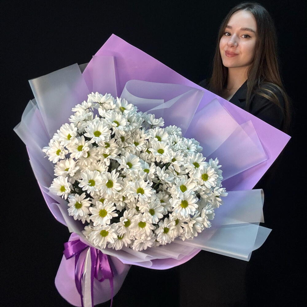 Букет гигант из ромашек (хризантема) 