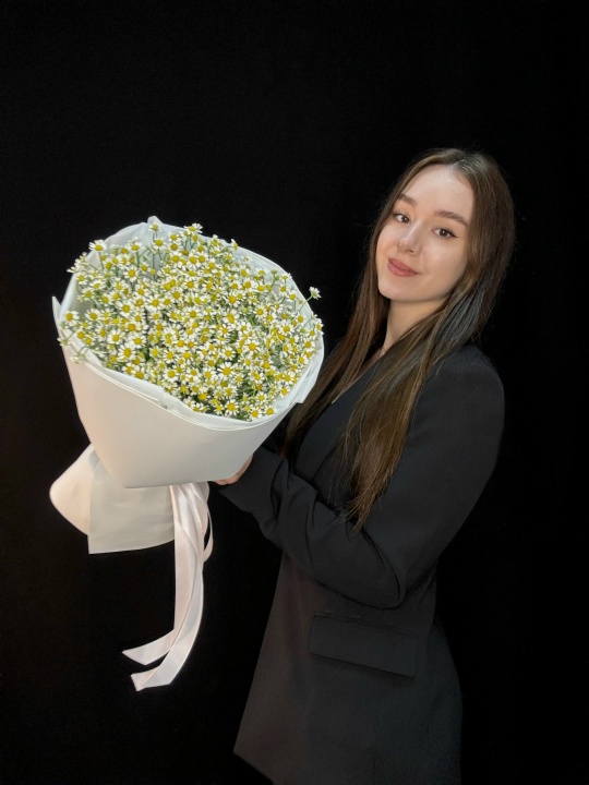 Букет из ромашек (матрикария) 15 шт