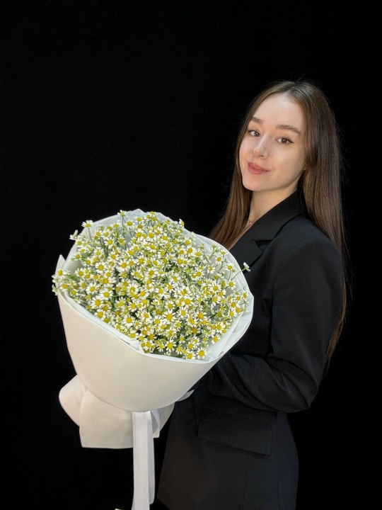 Букет из ромашек (матрикария) 15 шт