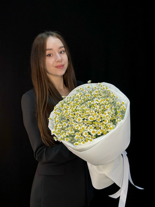 Букет из ромашек (матрикария) 15 шт
