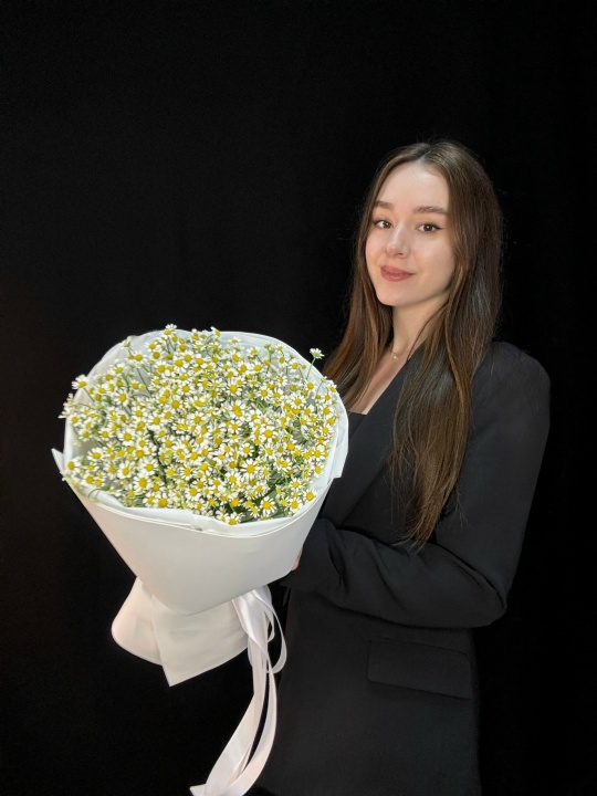Букет из ромашек (матрикария) 15 шт