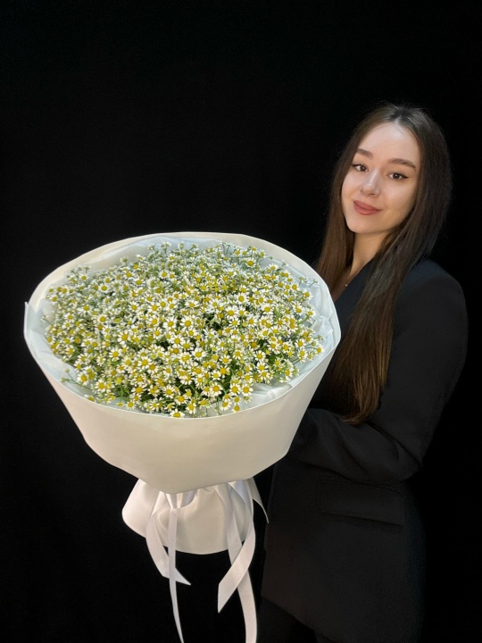 Букет из ромашек (матрикария) 51 шт